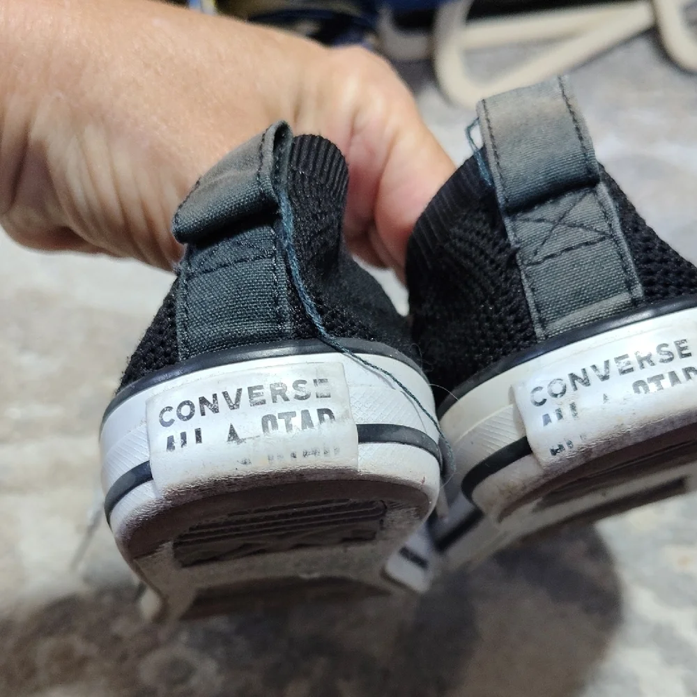 Converse Chuck Taylor All Star Shoreline Knit Black White Kids Junior Size 3